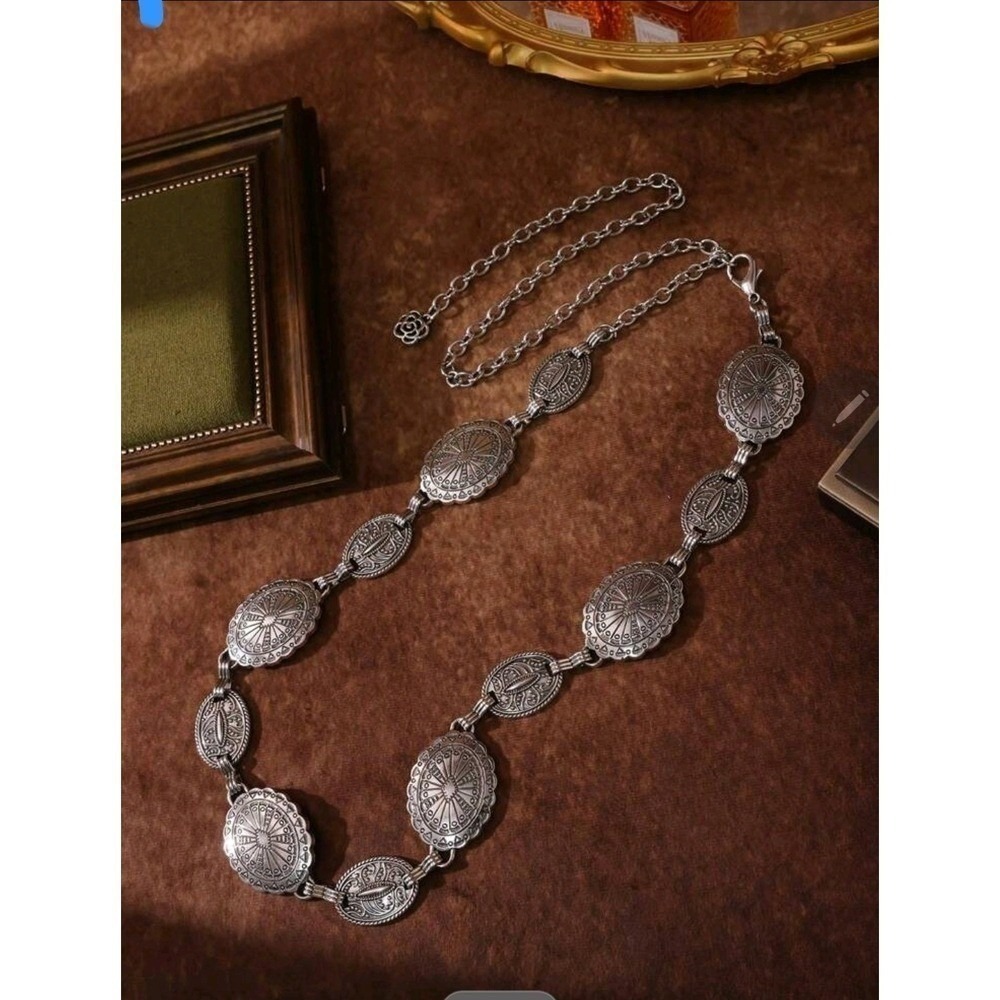 Elegant Silver Concho Belt